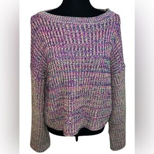 SOHO New York & Company Women Pink Purple Glittery Sweater  Sz M